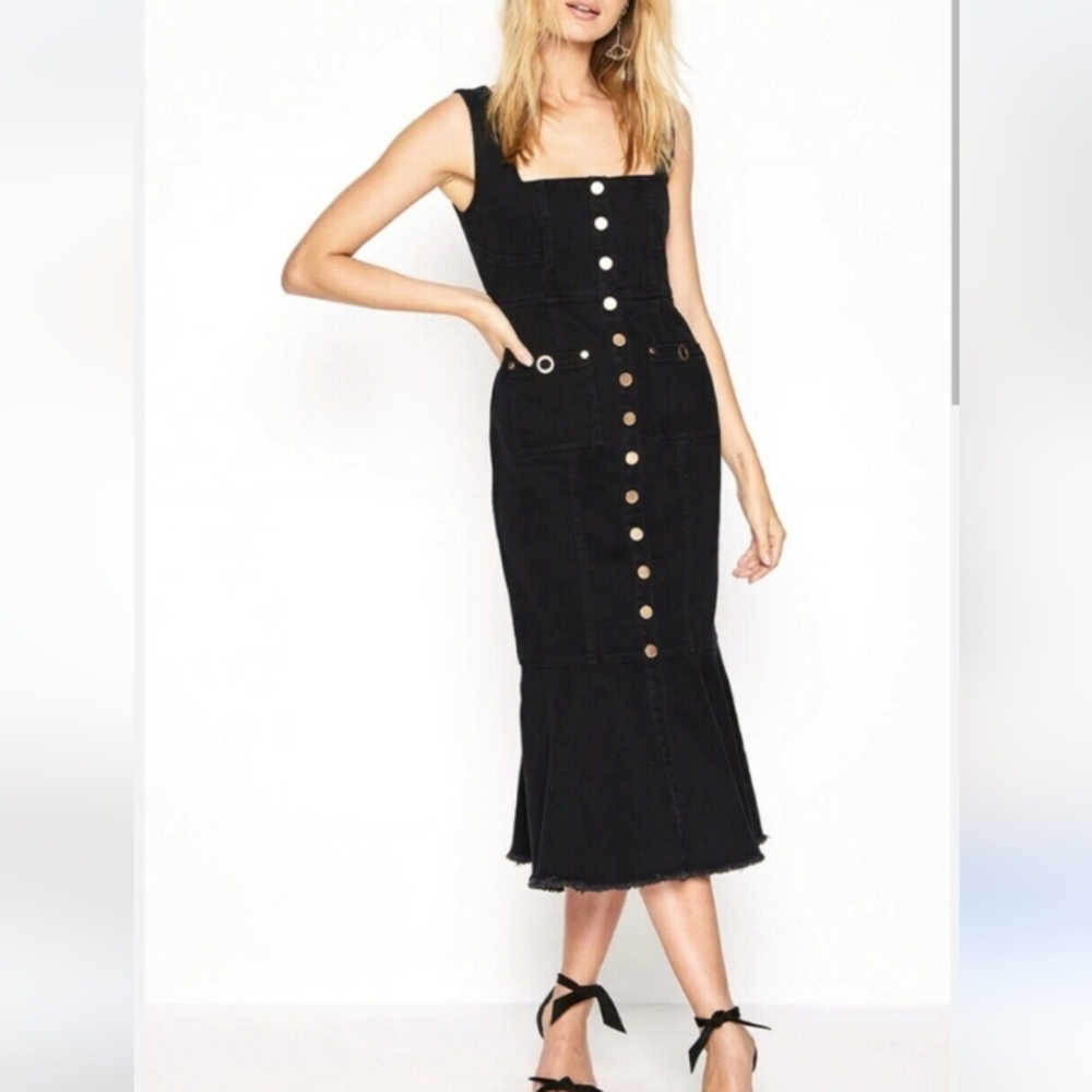 Alice McCall Black Button-Down Dress